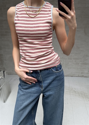 NPS tank top BW Stripe Ecru/Wine/Lt.Blue Nørgaard På Strøget 